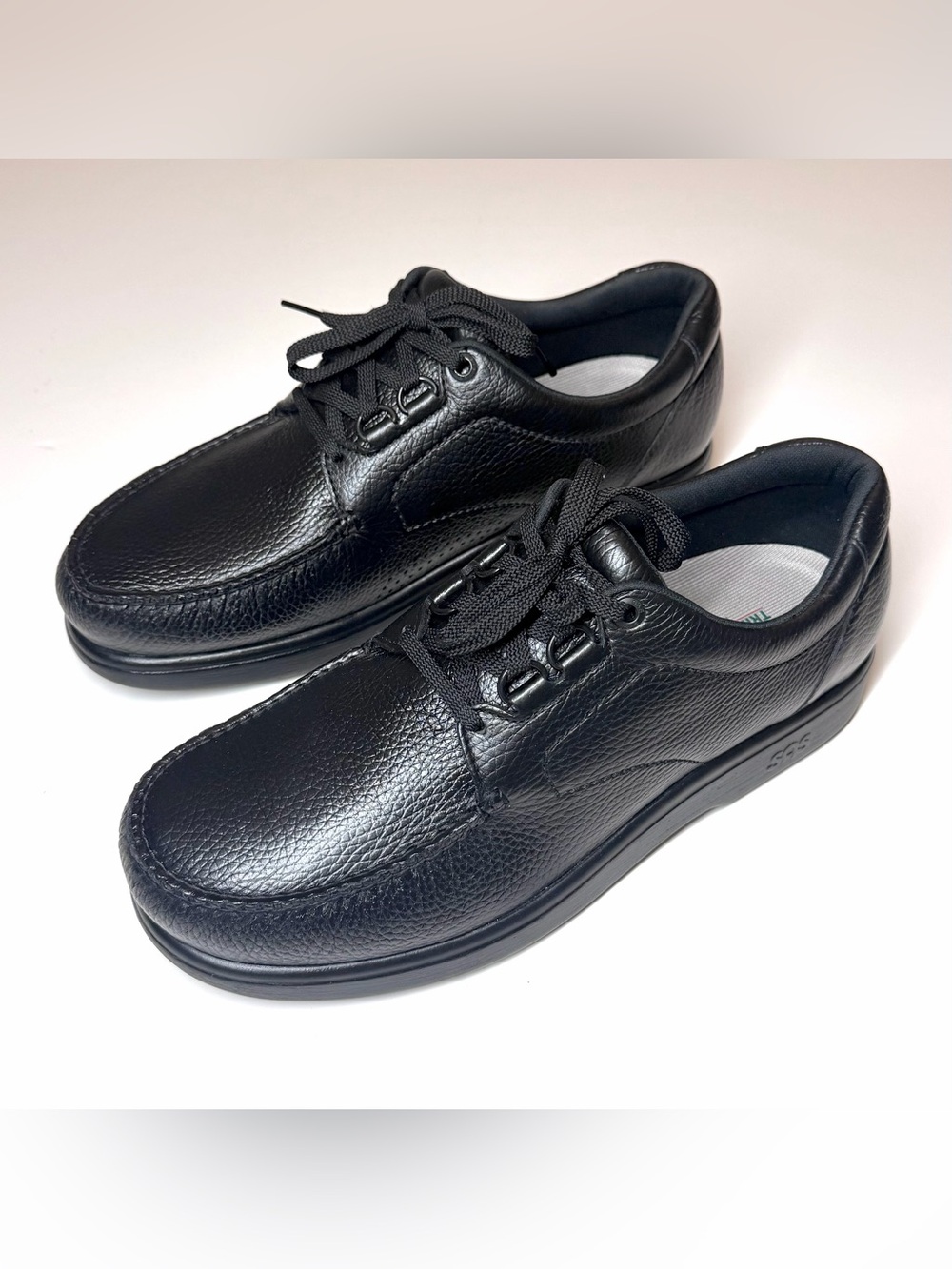 SAS Men's  Bout Time Comfort Lace Up Black Leather Shoes Size - 12.5 M View 6